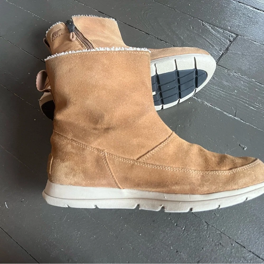Sorel Explorer Zips Waterproof Suede Winter Boots - Picture 7 of 11